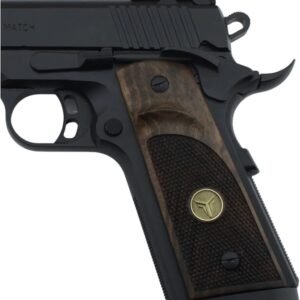 Yavuz 1911 Sarı Metal Kurt Nokta Brown Ceviz Ahşap Silah Kabze