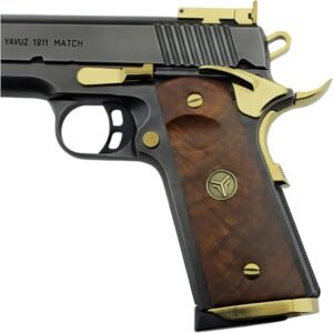 Yavuz 1911 Sarı Metal Kurt Kök Ceviz Ahşap Silah Kabze